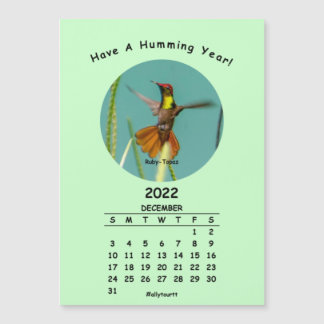 2022 Monatlicher Magnetkalender Reihe 12 von 12 Magnetkarte