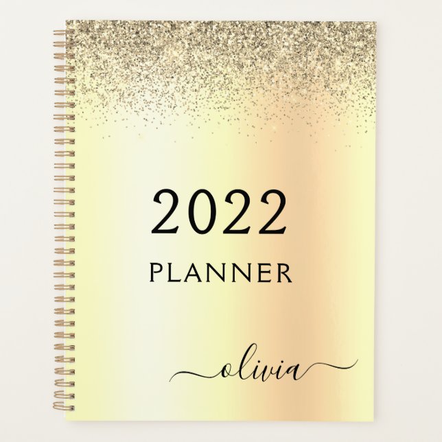 2022 Monogramme Métal Pailleté Or Nom (Devant)
