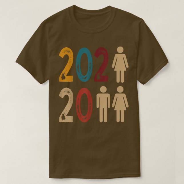 2022 Mr Mrs Wife Husband Married Wedding Hubby Mat T-Shirt (Design vorne)