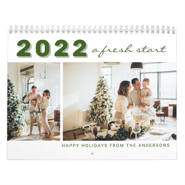2022 Neubeginn Neujahr Modernes Foto Kalender (Titelbild)