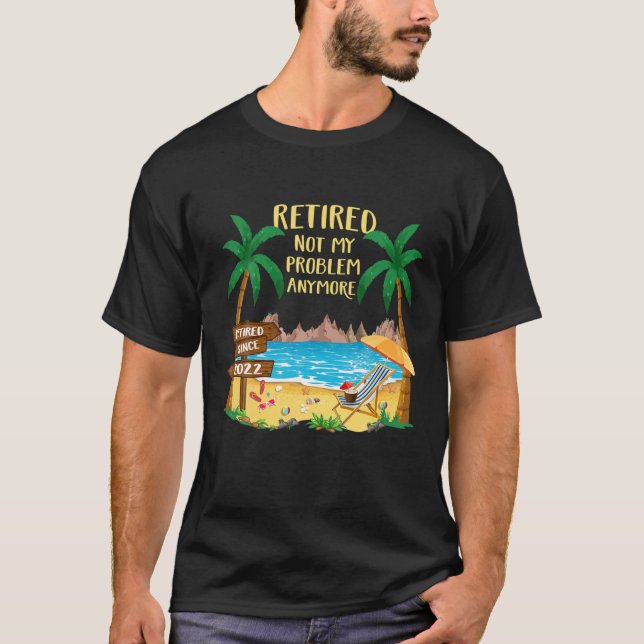 2022 nicht mein Problem Polizei Beach Sunset Re T-Shirt (Vorderseite)