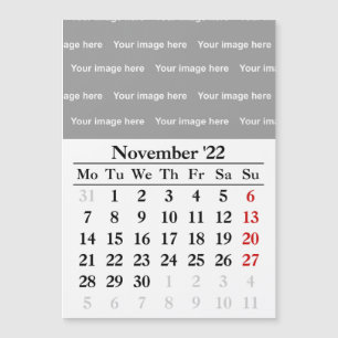 2022 November Kalender Magnetkarte