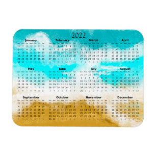 2022 Ocean Beach Calendar Mini Magnet