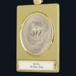 2022 Pearl Wedding 30. Jahrestag Banner-Ornament Gold<br><div class="desc">Pearl Wedding 30 Jahre Jubiläum,  Einzigartiges 2022 Hochzeitsgeschenk,  Banner Ornament</div>