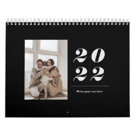 2022 puristisches, schlichtes, modernes Foto Kalender