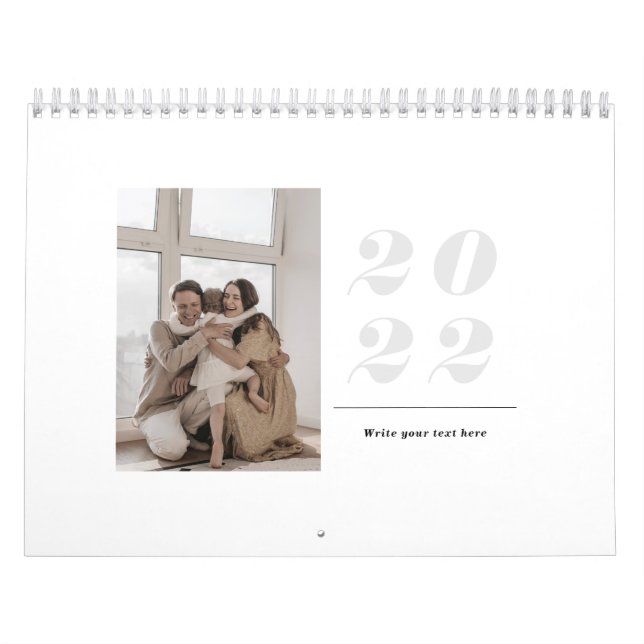 2022 puristisches, schlichtes, modernes Foto Kalender (Titelbild)