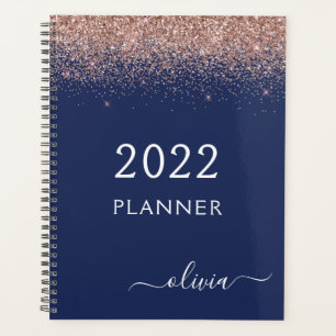 2022 Rose Gold Rose Clair Bleu Marine Paillettes M