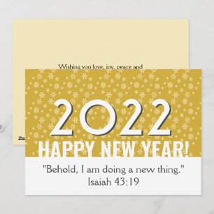 2022   Schneeflocken   Christlich   NEUJAHR Feiertagskarte