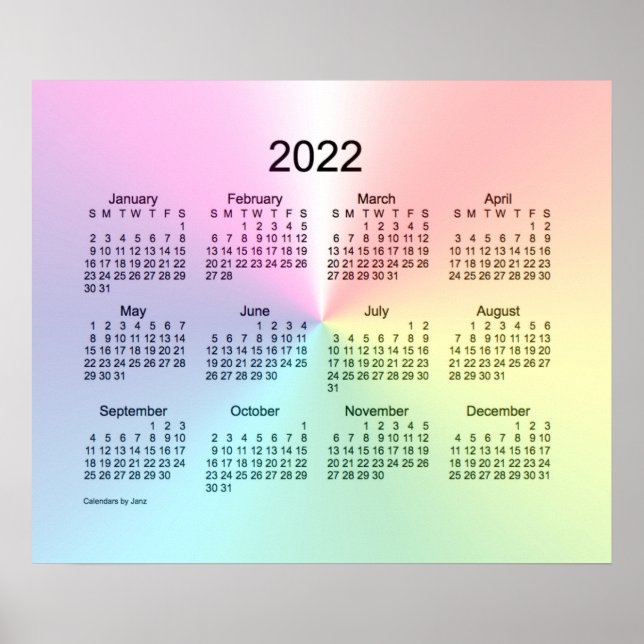 2022 Shimmer Wall Calendar by Janz Print Poster (Vorne)
