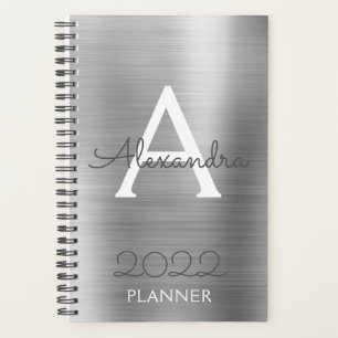 2022 Silber Metallic Monogram Modern Planer