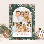 2022 Trendy Arch Foto Winter Botanische Weihnachte Feiertagskarte<br><div class="desc">Senden Sie Ihre Grüße der Saison mit dieser "Winter Greenery Mistletoe Merry Christmas Foto Holiday Card". Wenn Sie Thicker-Papiere / Matte Finish bevorzugen,  können Sie den matten Papiertyp auswählen. Für weitere Anpassungen verwenden Sie bitte das Design-Tool von Zazzle,  um diese Vorlage zu ändern.</div>