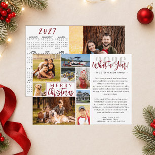 2022 - Was für ein Jahr FotoCollage 2023 Kalender Feiertagskarte