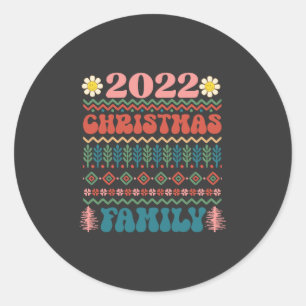 2022 Weihnachten-Weihnachten-Weihnachten-Weihnacht Runder Aufkleber