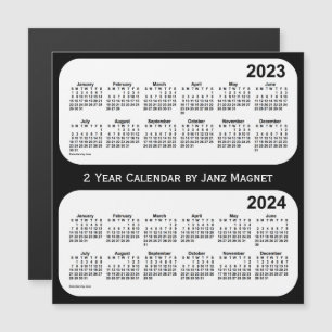 2023-2024 Schwarz-Weiß-Kalender von Janz Magnetkarte