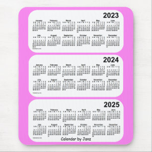 2023-2025 violetter 3-jähriger Kalender durch Janz Mousepad