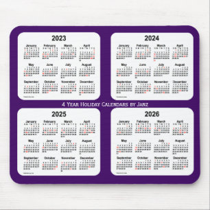 2023-2026 Lila Feiertagkalender von Janz Mousepad