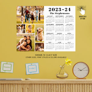 2023-24 Schulkalender 6 Fotos Personalisiert Poster