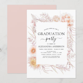 2023 Abschluss Boho Chic Dusty Pink Wüste Einladung
