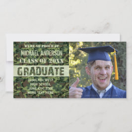 2023 Abschluss Camouflage Custom Foto Green Ankündigung