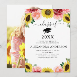 2023 Abschluss Sonnenblume Eukalyptus Land Einladung