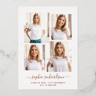 2023 Absolvent   Modernes mehrschichtiges Layout Folieneinladung