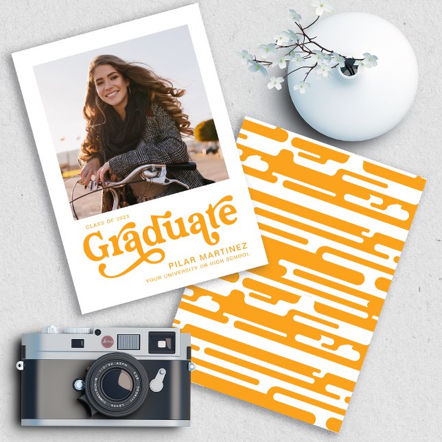 2023 Ankündigung von Graduate Foto 70er Retro Oran (Von Creator hochgeladen)