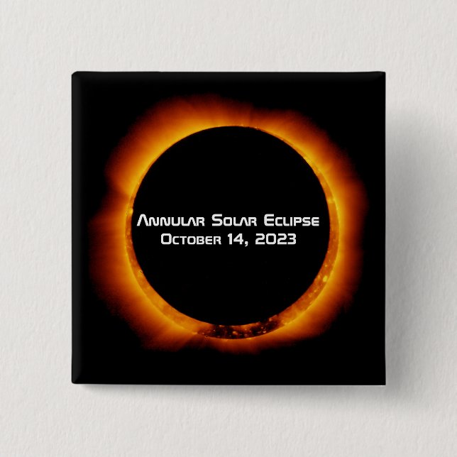 2023 Annular Solar Eclipse Button (Vorderseite)