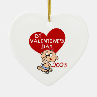 2023 Babyherz 1. Valentinstag Keramik Ornament