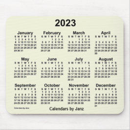 2023 Beige Kalender von Janz Mouse Pad Mousepad