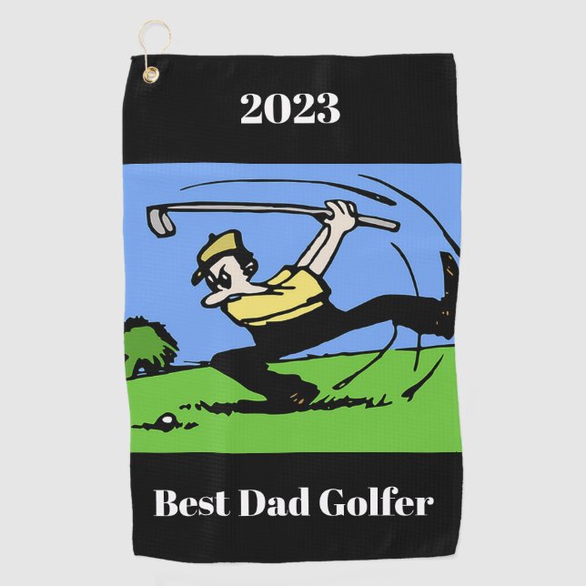 2023 Bester Vater Golfer Golf Handtuch (Vorderseite)