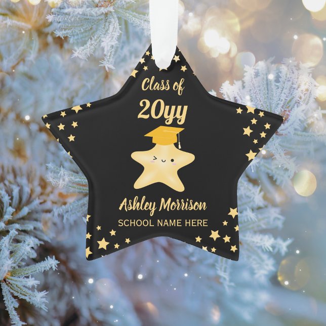 2023 Black and Gold Super Star Abschluss Ornament (Von Creator hochgeladen)