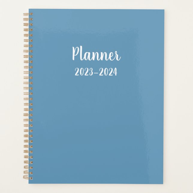 2023 bleu Planificateur mensuel/hebdomadaire (Devant)