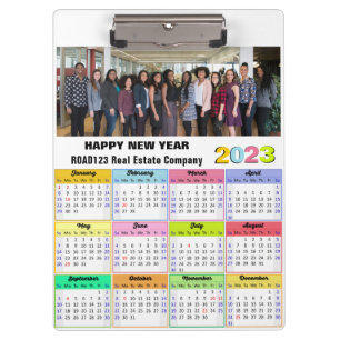 2023 Calendar Business Foto Custom Modern Klemmbrett