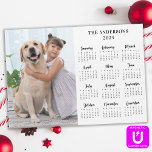 2023 Calendar Pet Dog Kid Custom Photo Magnet Card<br><div class="desc">2023 Yearly Calendar Photo Cards - Send New Year Greetings or include in your Christmas cards, these photo calendar cards are perfect as Christmas and New Year cards to family and friends. Perfect to highlight or circle special family dates, anniversaries, birthdays, pets veterinary appointments or dog grooming, and kids school...</div>