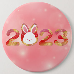 2023, Chinesisches Neujahr, Kaninchen Button