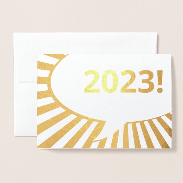 2023 Comic-Goldfolie Folienkarte (Vorderseite mit Umschlag)