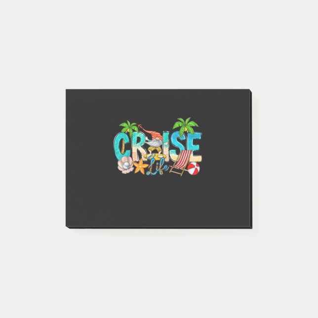 2023 Cruise Life Family Vacation Beach Gnome Match Post-it Klebezettel (Vorderseite)