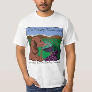 2023 Dackel Weinland T - Shirt auf Weiß