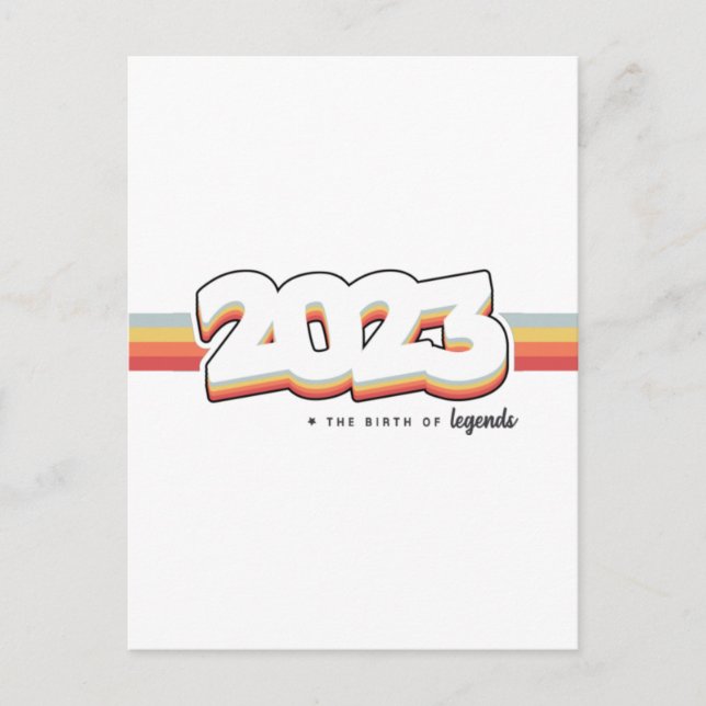 2023 Die Geburt des T - Shirt der Legenden Postkarte (Vorderseite)
