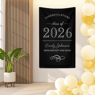 2023 Elegante schwarze und graue benutzerdefiniert Banner
