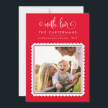 2023 FAMILY FOTO niedlicher, eleganter Jakobsrahme Feiertagskarte<br><div class="desc">durch kat massard >>> WWW.SIMPLYSWEETPAPERIE.COM << Ein niedliches Kartendesign mit "mit Liebe" oben, dann Ihre Namen und Nachricht, und schlichte Farbe auf der Rückseite, sodass Sie die Möglichkeit, eine persönliche Nachricht zu handschreiben. Mit Jakobsmuschel gerahmtes quadratisches Foto auf der Vorderseite für Ihr LieblingsFoto!</div>