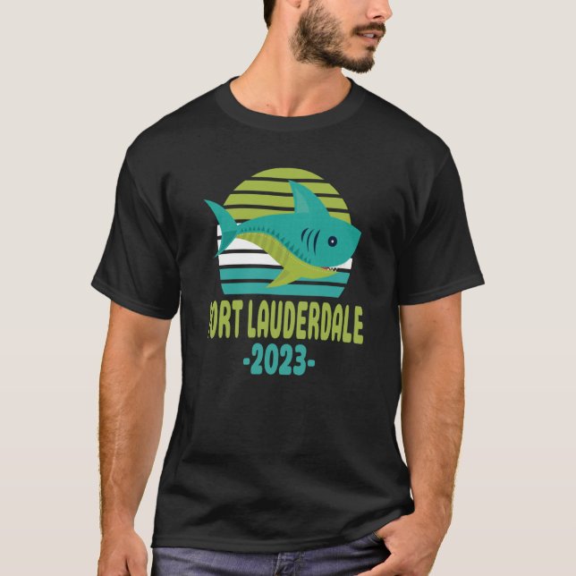 2023 Fort Lauderdale Florida Shark T-Shirt (Vorderseite)