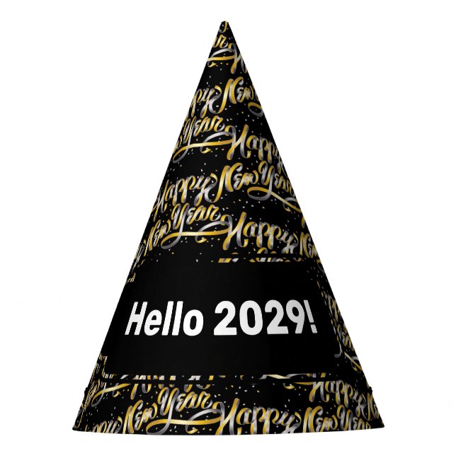 2023 Frohes Neujahrspapier Party Hut Partyhütchen (Vorderseite)