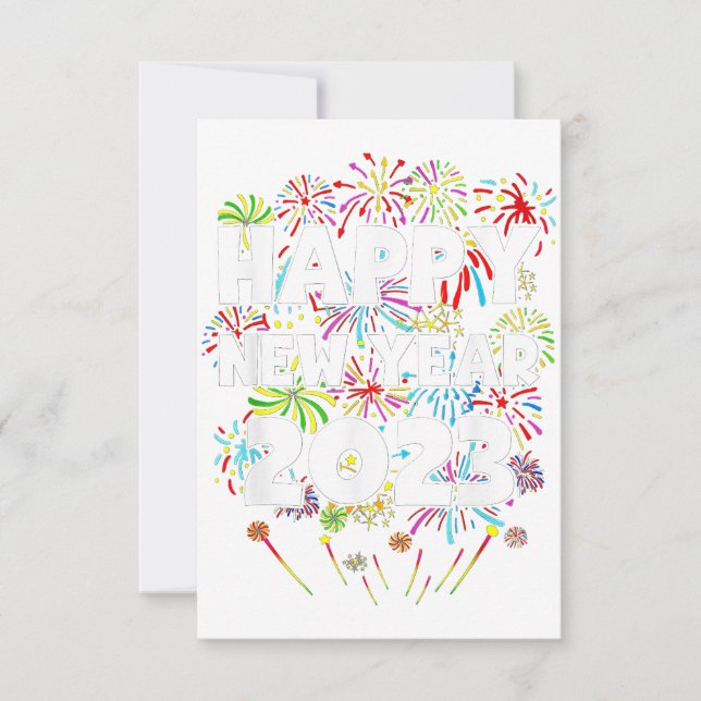 2023 Frohes Silvester Party Geschenk Party Männer  Dankeskarte (Vorderseite)