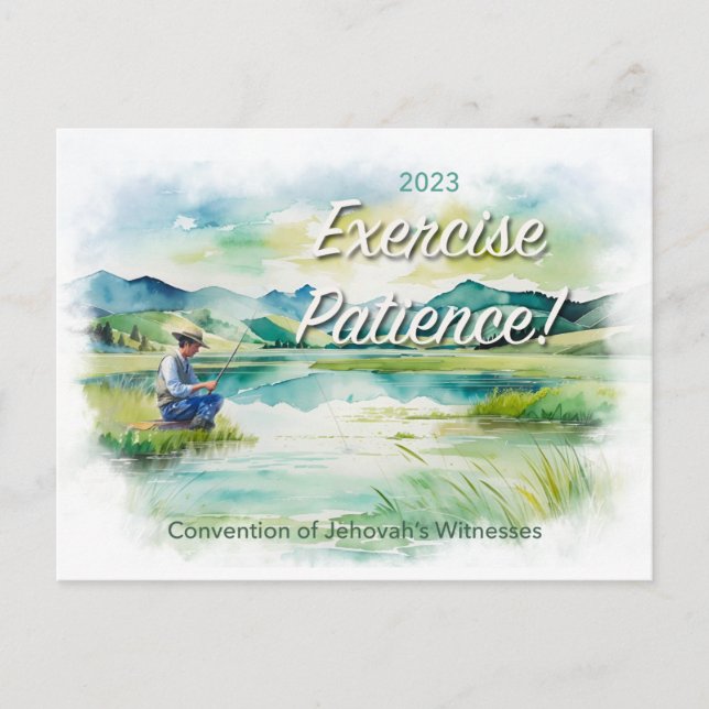 2023 Geduld! JW Convention Postcard Postkarte (Vorderseite)