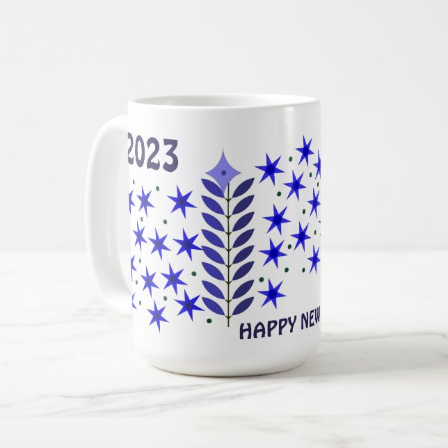 2023 GLÜCKLICH NEUJÄHRIGE TASSE GIFT JEMAND FEIERN (Vorderseite Links)