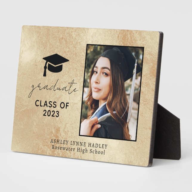 2023 Gold Foto Abschluss Plaque Fotoplatte (Seite)