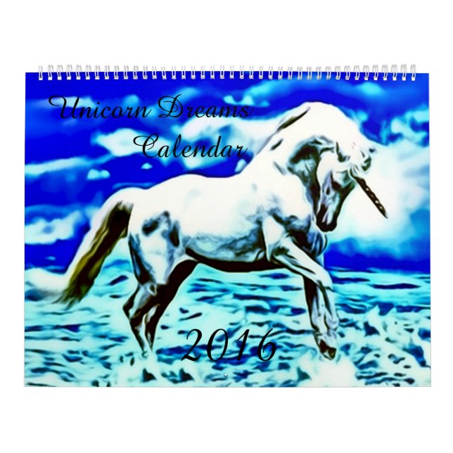 2023 Grosses Einhorn Dreams Airbrush Kunstkalender Kalender (Titelbild)