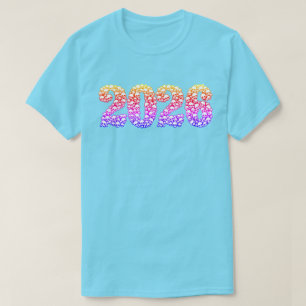 2023 im T - Shirt der farbenfrohen Schädel