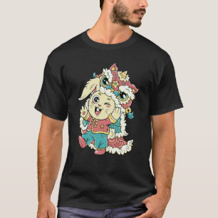 2023 Jahr der Kaninchenkatze Chinesischer Zodiakdr T-Shirt
